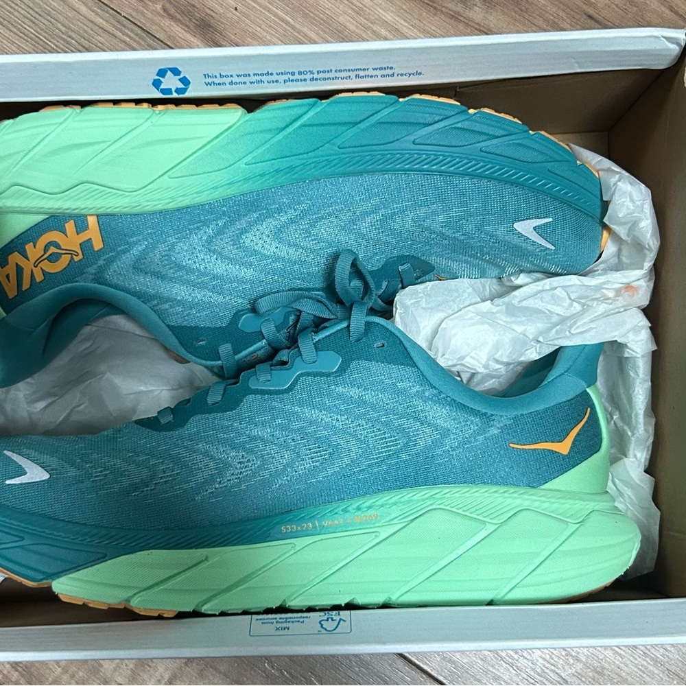 Hoka Arahi 6 Men’s Size 10D New in Box Blue Orange Green